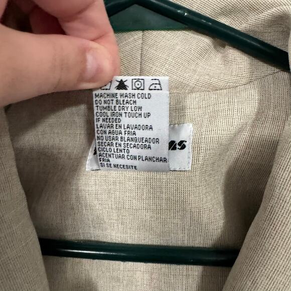 Vintage Perceptions Short Sleeve Button Down Blazer Jacket Women's Plus Size 14 - Picture 5 of 7